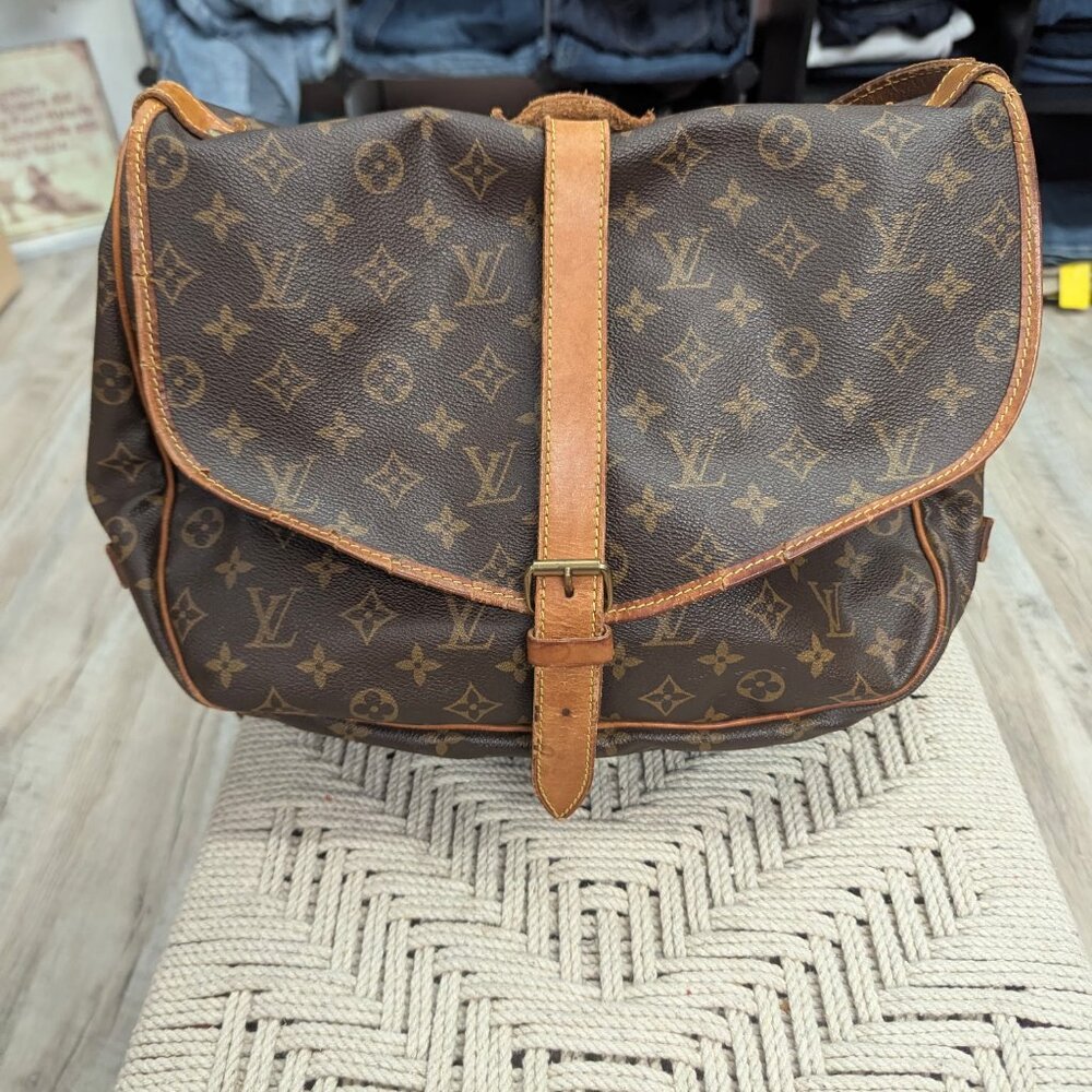 Louis Vuitton Crossbody Bag in Dark Brown and Tan